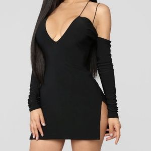Black mini dress